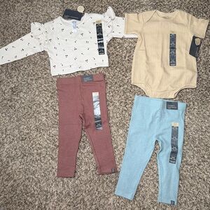 Kids Matching Set - Cream, Tan, and Blue